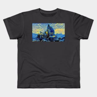 Dragonsreach Skyrim Starry Night Kids T-Shirt